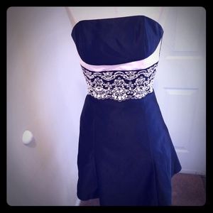 Black and pink dress